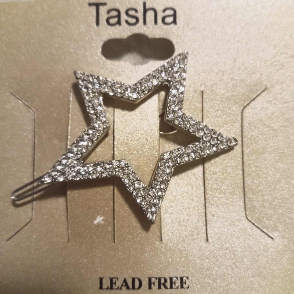 New Nordstrom Tasha star hair clip new crystal